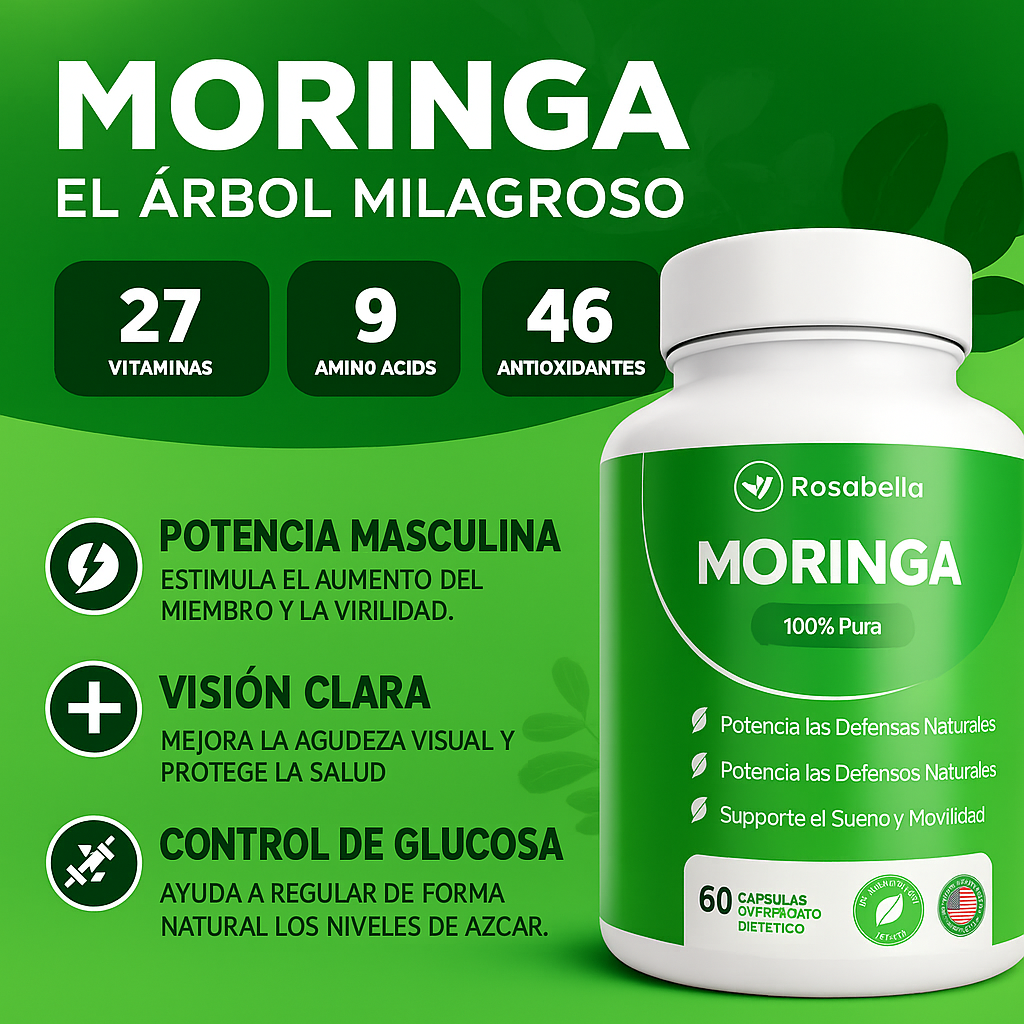 Moringa Rosabella® | Energía Masculina y Control Metabólico