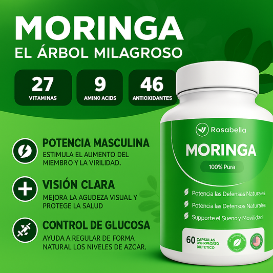 Moringa Rosabella® | Energía Masculina y Control Metabólico