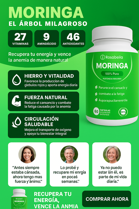 Moringa Rosabella® | Aliado Natural contra la Anemia