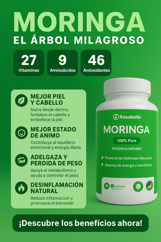 Moringa Rosabella® | Cabello, Piel y Ánimo Saludable